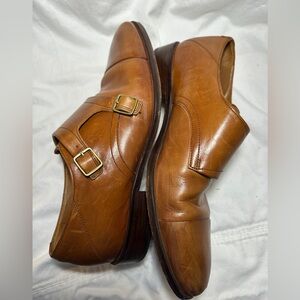 Johnston & Murphy Double Monk Strap Shoes Brown Leather | Men’s 8M | Dress Shoes